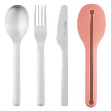 LEO Set reisbestek Roze