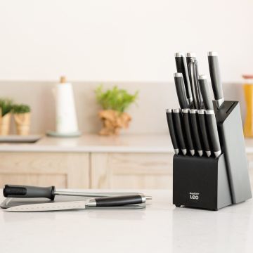 LEO 13-delige messenblok Graphite