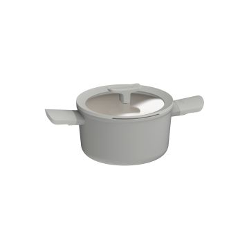 LEO RECYCLED Kookpot antikleef met deksel Balance Moonmist 20cm