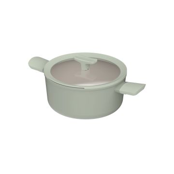 LEO RECYCLED Kookpot antikleef met deksel Balance Sage 24x11,50cm