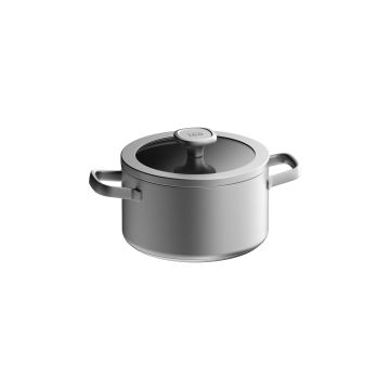LEO RECYCLED Kookpot met deksel Graphite 20cm